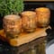 Kate Aspen® Gold Vintage Ribbed Glass Tealight Votive Candle Holder Set